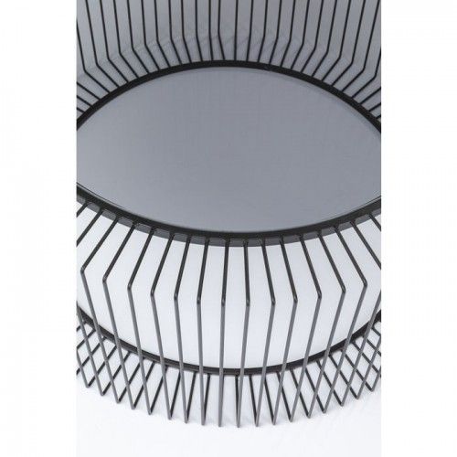 Metal and glass coffee table 80cm