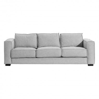 Sofa 2 places light grey 225cm