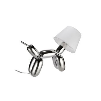 Lampada da tavolo DOGGY Sompex in ceramica cromata