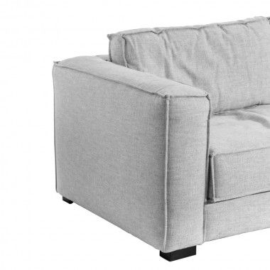 Sofa 2 places light grey 225cm