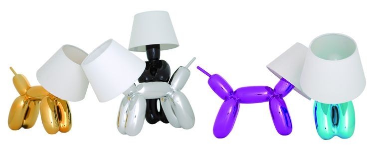 Lampada da tavolo DOGGY Sompex in ceramica nero cromata