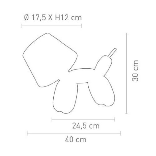 Zwarte doggy lamp SOMPEX
