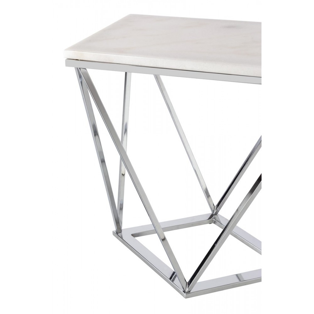 COLLISION marble and bronze steel coffee table