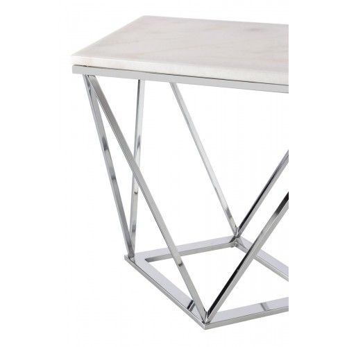 Table basse marbre et acier bronze COLLISION