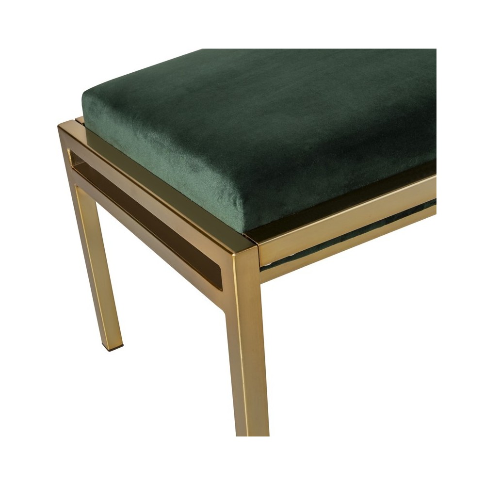 Banquette velours gris et structure chromé bronze PROUD