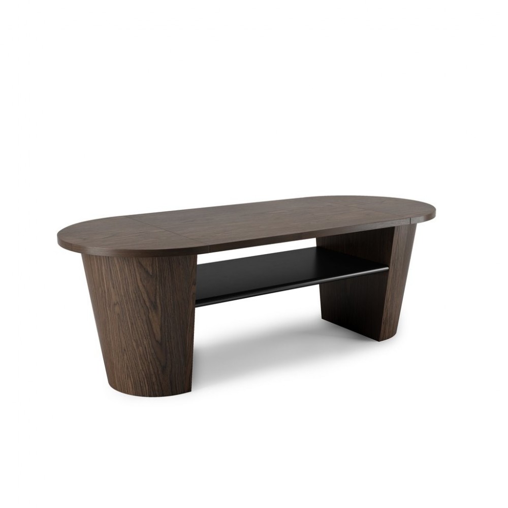 Mesa de café de madeira curva de Woodrow