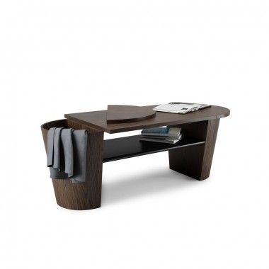 Mesa de café curvo madeira WOODROW