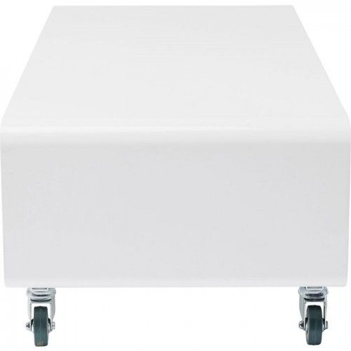 Mueble TV de diseño 2 puertas Arc lacado blanco