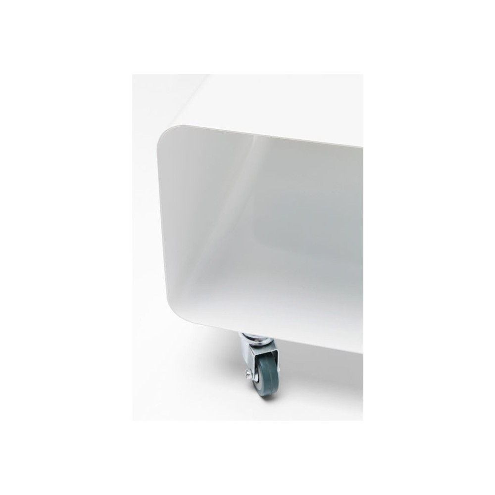 Meuble TV design 2 portes laqué blanc Arc