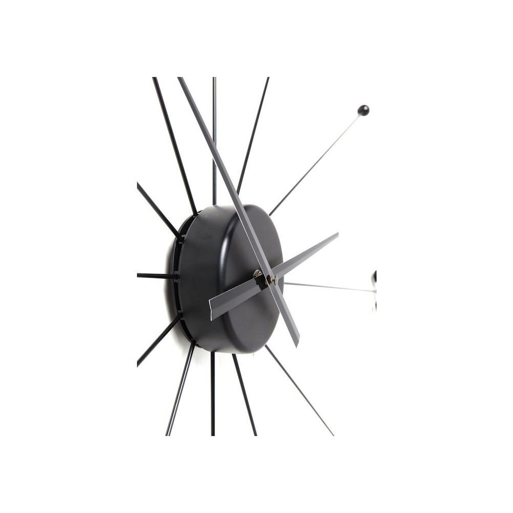 Reloj de pared adhesivo negro STICK TACK
