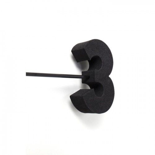 Reloj de pared adhesivo negro STICK TACK