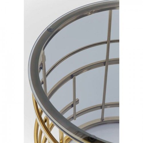 Set 2 tables d'appoint métal or