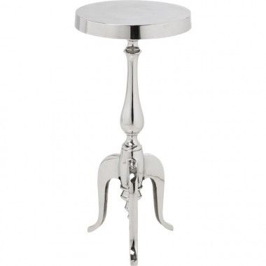 Mesa de apoio BAROCCO alumínio niquelado esculpido KARE Design — vista frontal
