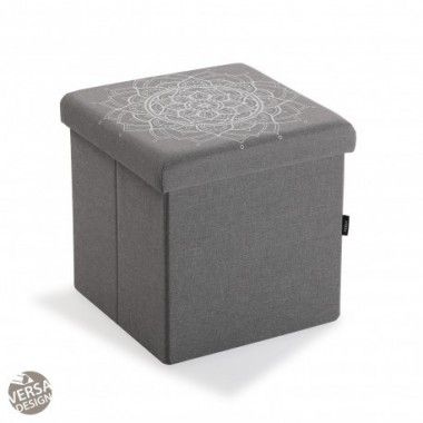 Caixa de armazenamento dobrável mandala cinza