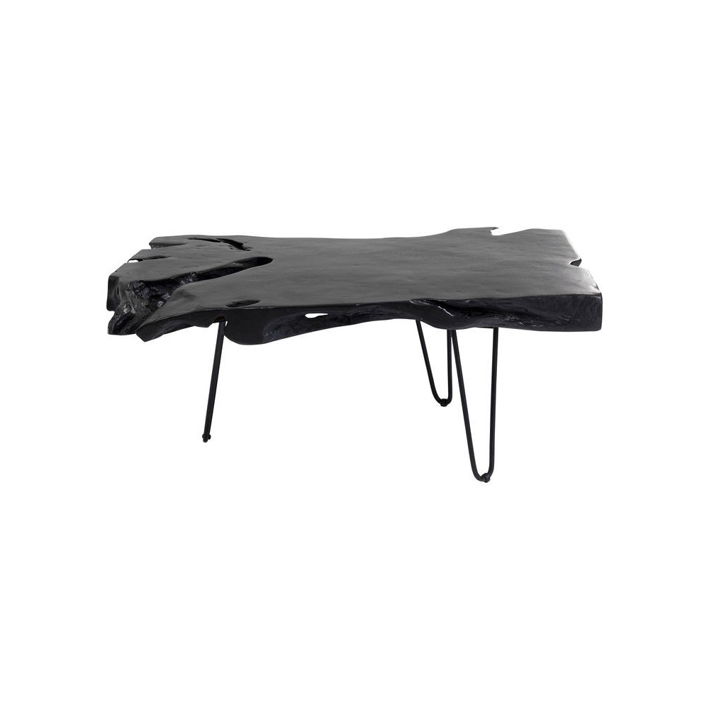 Coffee table with wooden top and steel legs ASPEN