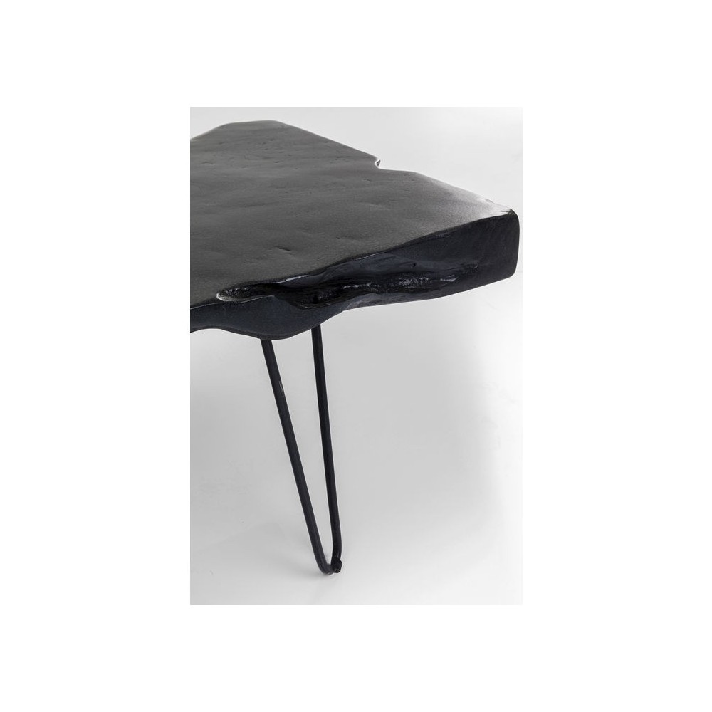 Coffee table with wooden top and steel legs ASPEN