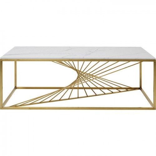 Metal de vidro de mesa e laser ouro