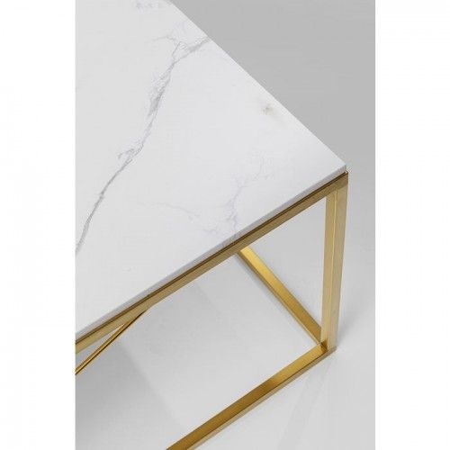 LASER glass and gold metal coffee table