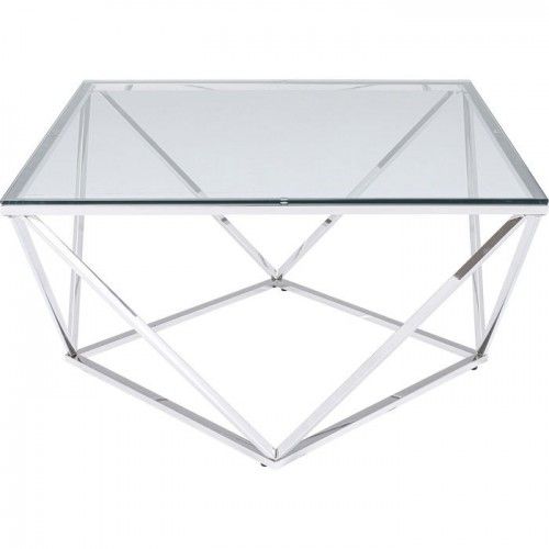 Mesa de centro de mármore e colisão de aço de bronze