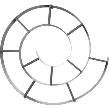 Prateleira de parede de caracol cinza prata 2