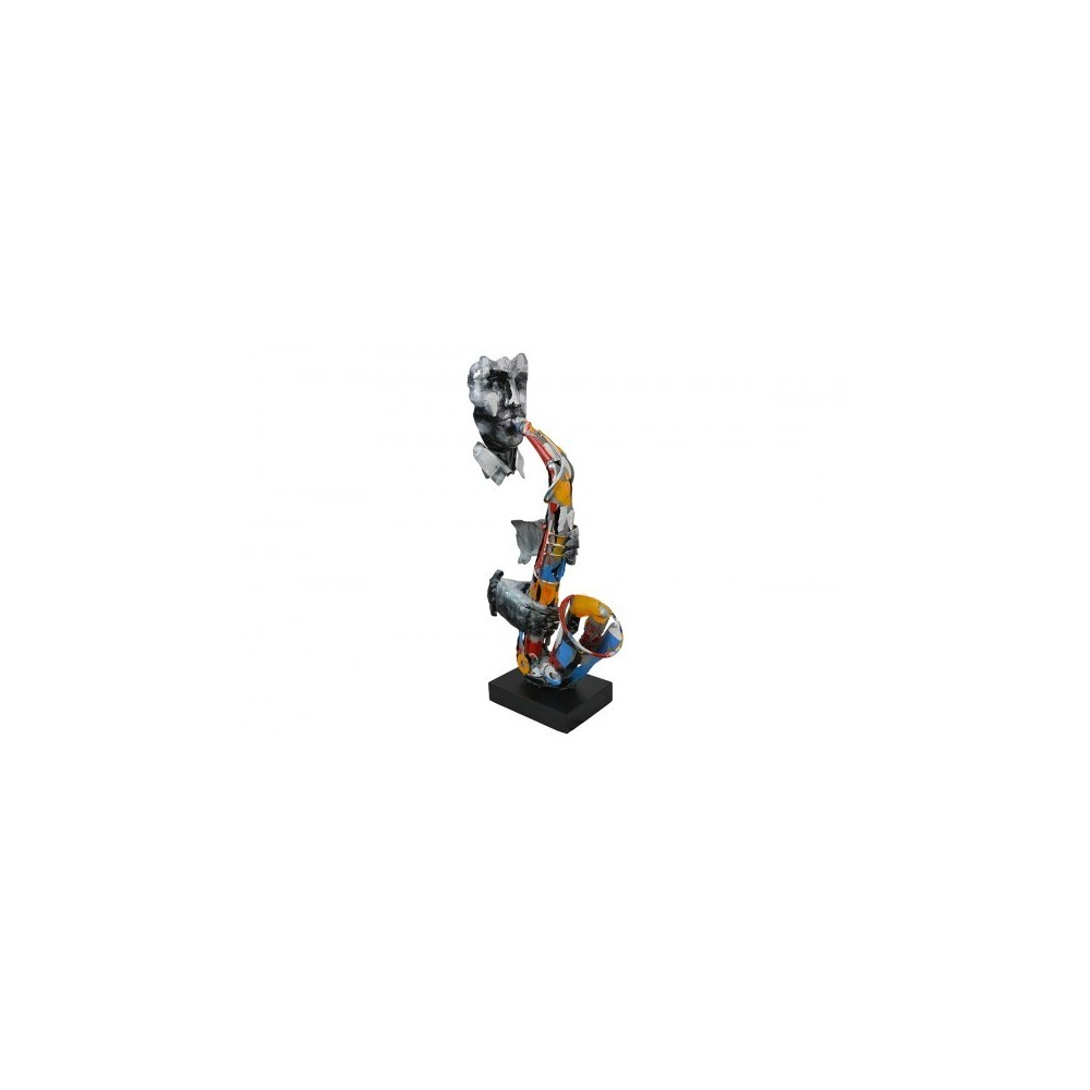 Cellist silver metal and multicolor PIGMENT