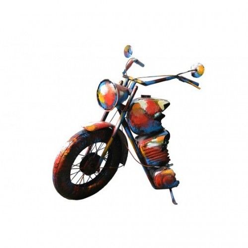 Escultura decorativa PIGMENT mota multicolor em metal SOCADIS — vista frontal