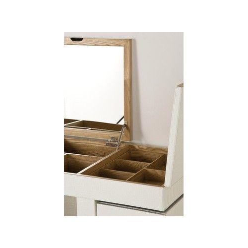 DRESSING TABLE WITH WHITE ARMCHAIR AND STORAGE