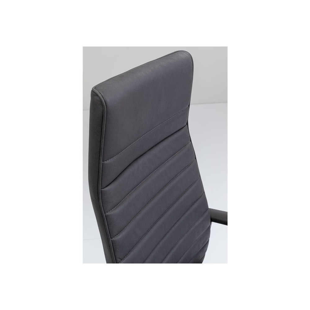 Chaise de bureau effet cuir marron LABORA