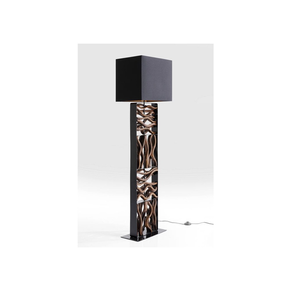 WAVE driftwood nature floor lamp