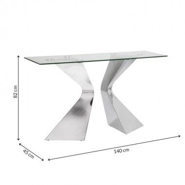 DESIGN GLORIA KARE DESIGN GLORIA AND CHROME CONSOLE