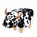 Kuhhocker schwarzer Stoff LA VACHE