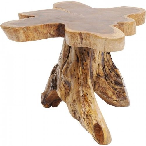 Coffee table NATURE natural teak root KARE Design — front view