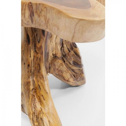 Table basse NATURE racine de teck naturel KARE Design — gros plan sur la texture du bois