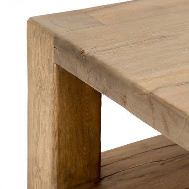 Rechteckiger Couchtisch Holz aus Elm 184cm BRUTA