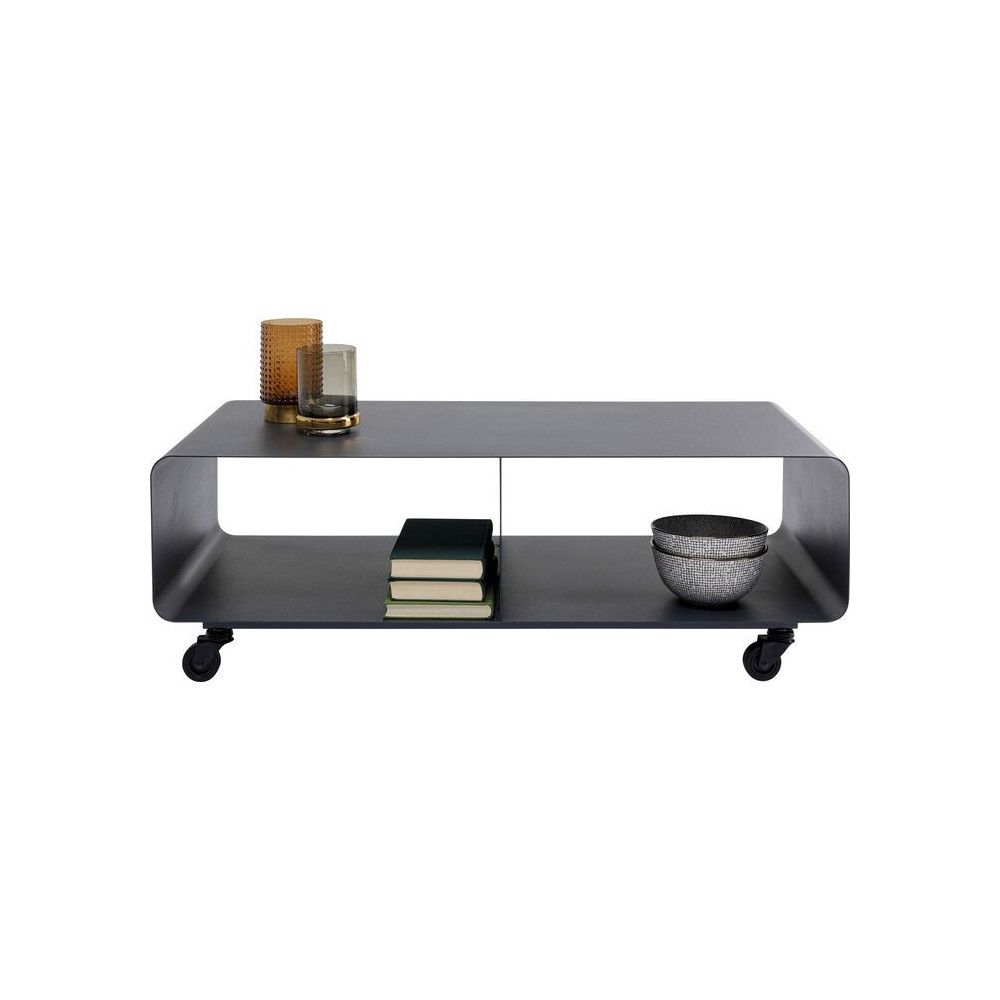 Meuble TV gris laqué LOUNGE