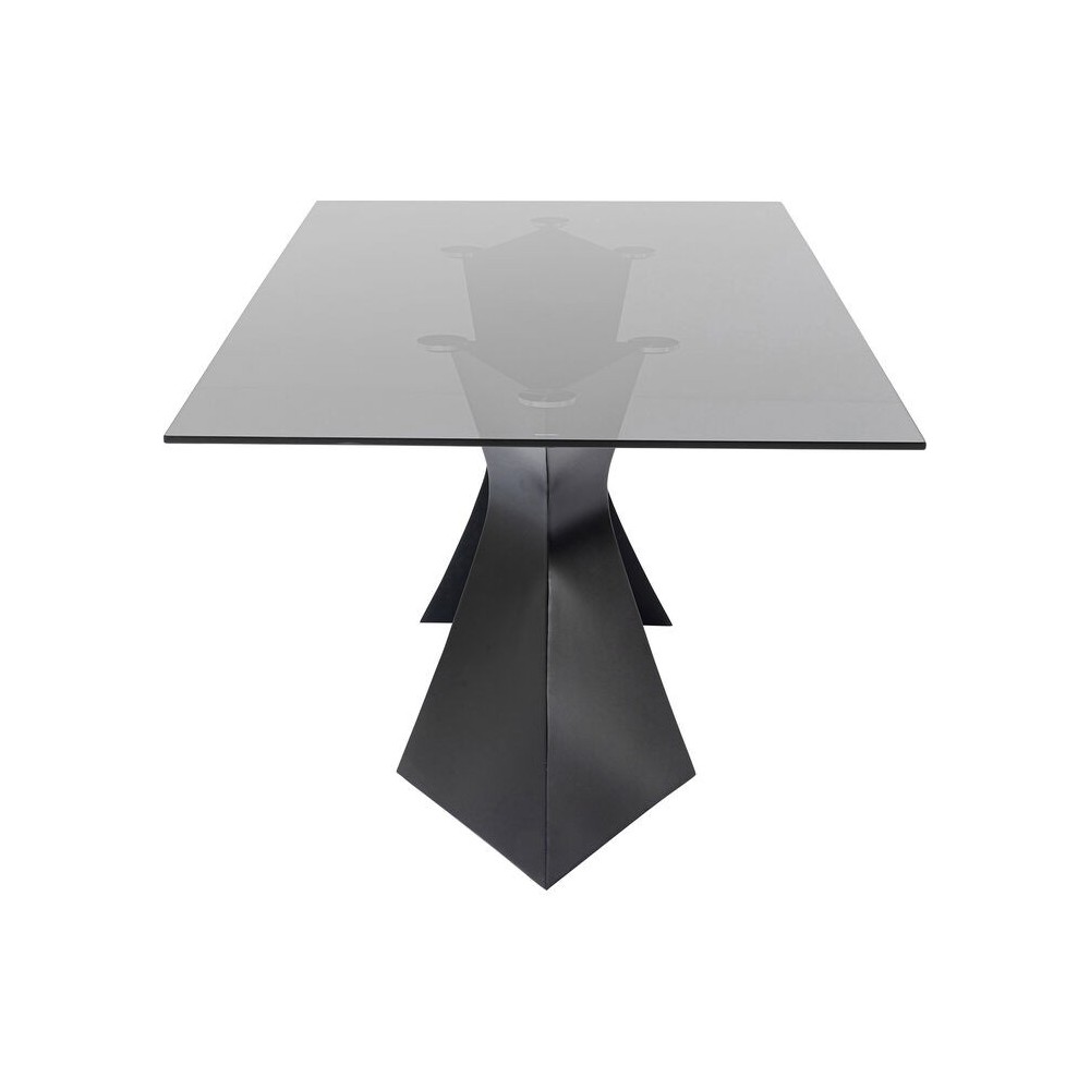 Table à manger verre trempé noir 200 cm GLORIA