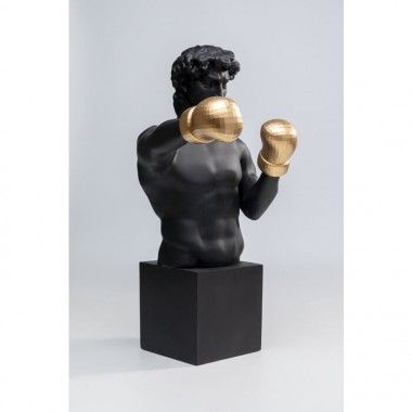 Estatua hombre negro guantes boxeo dorados BALBOA