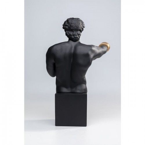 Sculpture décorative BALBOA boxeur noir aux gants dorés KARE Design — vue arrière