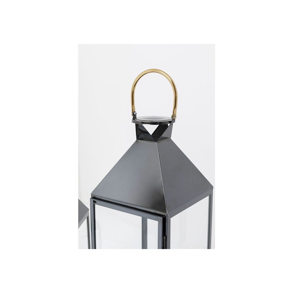 Set di 4 lanterne oro nero GIARDINO