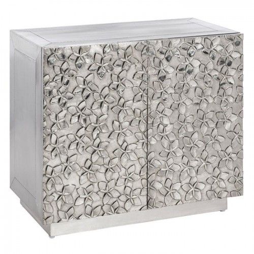 Bequeme Muster Blumen Silber Metall / Holz SPACES