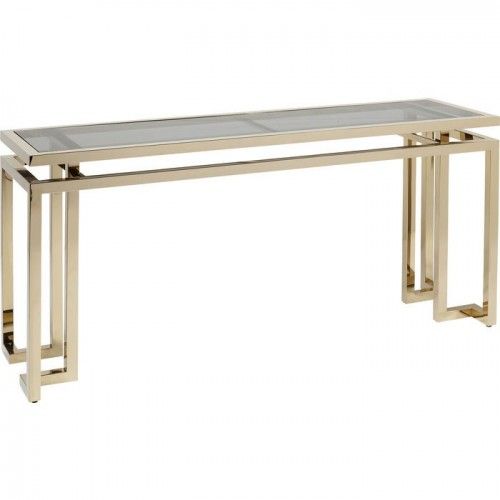 Console verre acier inoxydable gold 160cm RUSH