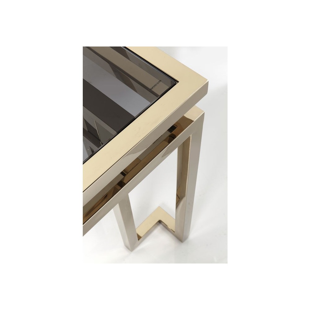 Ouro de aço inoxidável do console de vidro 160cm