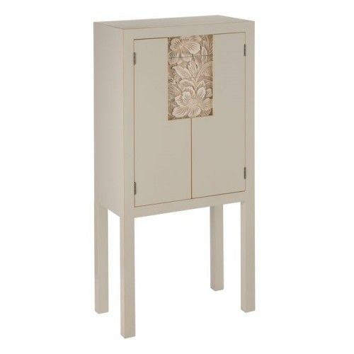 Gabinete Armário Metal Taupe Velho 4 Gavetas 2 Portas Seresti