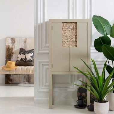 Gabinete Armário Metal Taupe Velho 4 Gavetas 2 Portas Seresti 2