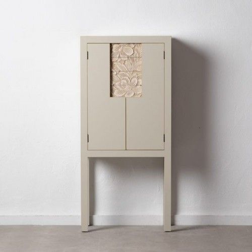 Gabinete Armário Metal Taupe Velho 4 Gavetas 2 Portas Seresti