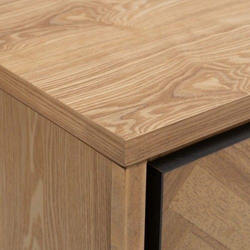 Dresser como uma cinza / metal 3 gavetas 1 Mesa Porta