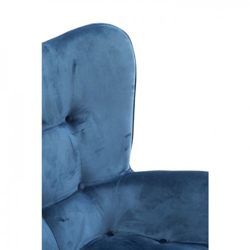 VICKY Sessel aus blauem Samtstoff