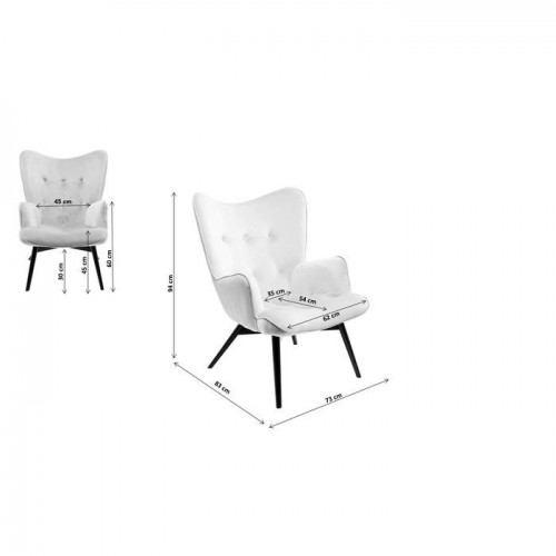 VICKY blue velvet fabric armchair