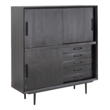 Mango wood wardrobe 3 doors 5 drawers SUENOS