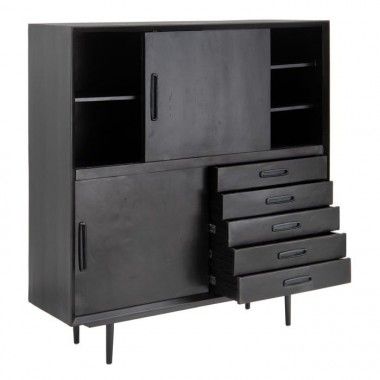 Mango wood wardrobe 3 doors 5 drawers SUENOS